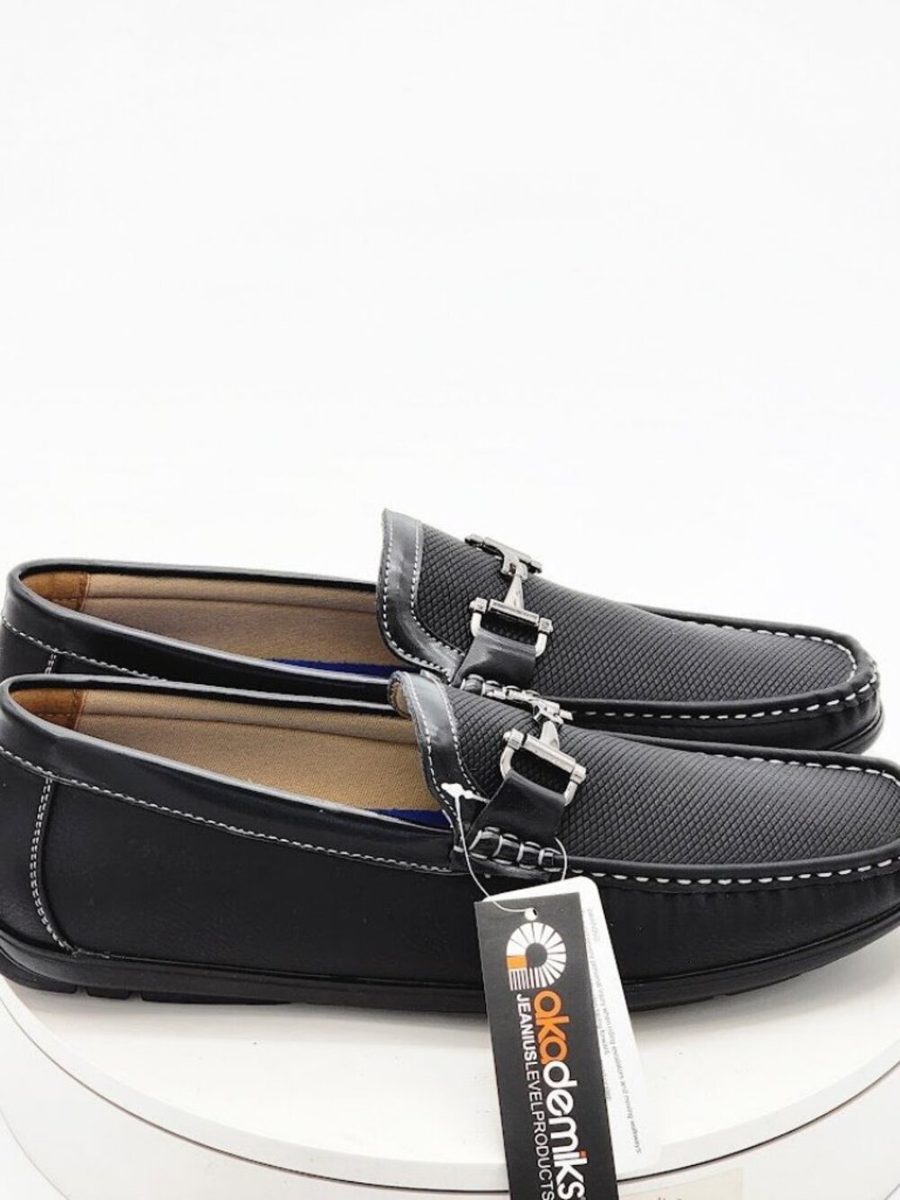 Akademiks Ogden-01 Black Driving Loafers Men’s Size 10.5 Slip On Shoes - Picture 3 of 13